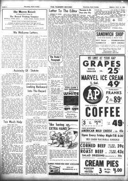 sandwich shop - North Carolina Newspapers