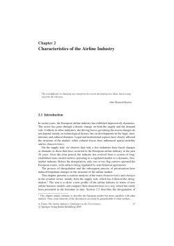 Characteristics of the Airline Industry