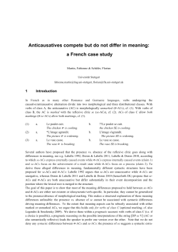 Anticausatives compete but do not differ in meaning