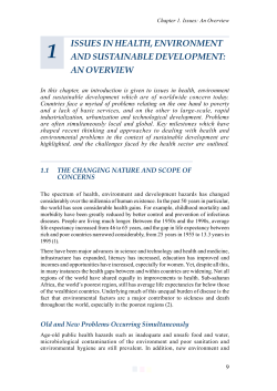 issues in health, environment and sustainable development