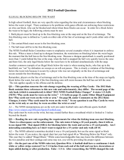 FB Clarifications 2012 - Wisconsin Interscholastic Athletic Association