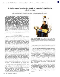 Brain-Computer Interface for high-level control of rehabilitation