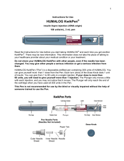 HUMALOG KwikPen - Eli Lilly and Company