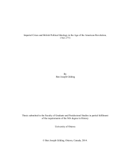 Imperial Crises and British Political Ideology in the