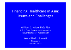 Financing Healthcare in Asia