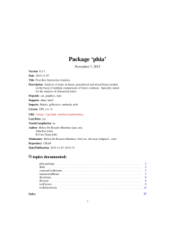 Package `phia`