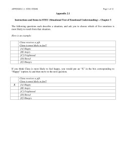 Appendix 2.1 Instructions and Items in STEU (Situational Test of
