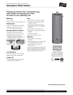 Atmospheric Water Heaters