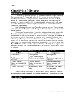 Classifying Mixtures
