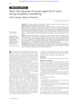 Heart rate responses of women aged 23&ndash;67 years during