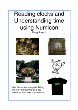 Reading clocks and Understanding time using Numicon