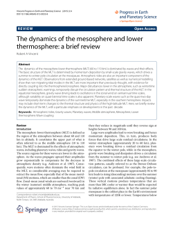 The dynamics of the mesosphere and lower thermosphere: a brief