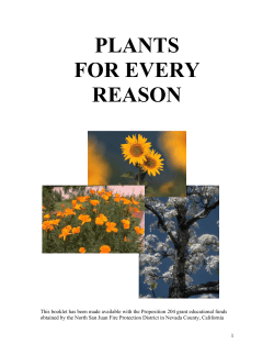 plants for every reason - North San Juan Fire Protection District
