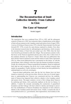 The Reconstruction of Inuit Collective Identity