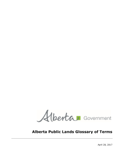 Alberta Public Lands Glossary of Terms