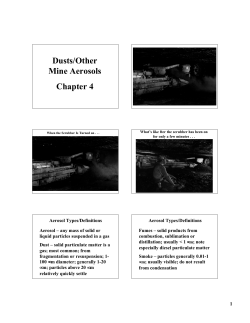 Dusts and Other Mineral Aerosls