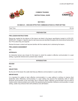 M203.03 - Effective Communication in a Peer Setting
