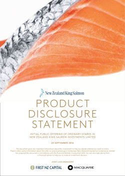 product disclosure statement