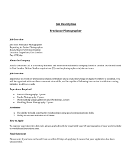 Job Description Freelance Photographer
