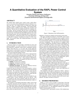A Quantitative Evaluation of the RAPL Power Control System