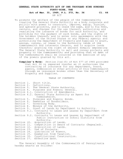 GENERAL STATE AUTHORITY ACT OF ONE THOUSAND NINE