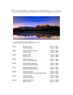 Exploring Western Canada Cover