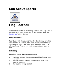 Cub Scout Sports Flag Football