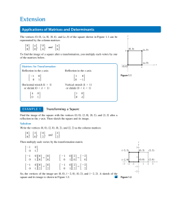 Applications of Matrices and Determinants
