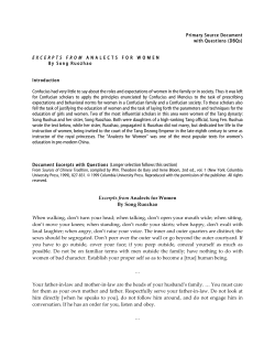 Analects for Women - Asia for Educators