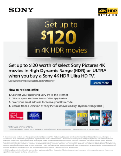 Get up to $120 worth of select Sony Pictures 4K movies in High