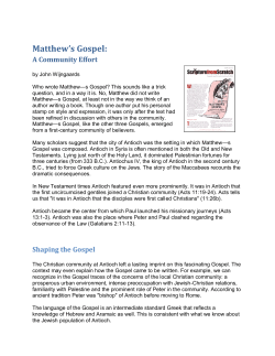 Matthew`s Gospel
