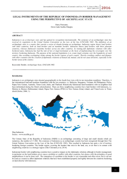 legal instruments of the republic of indonesia in border management