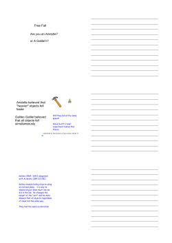 Free Fall Notes