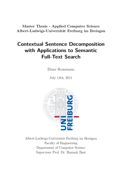 Contextual Sentence Decomposition