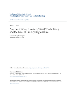 American Women Writers, Visual Vocabularies, and the Lives of
