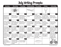 July Writing Prompts