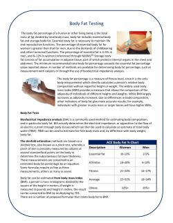 Body Fat Testing - The Fitness Connection