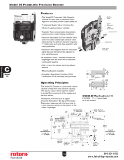 Model 20 Pneumatic Precision Booster Features Operating