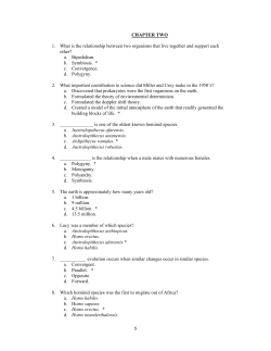 CHAPTER TWO 1. What is the relationship between two organisms