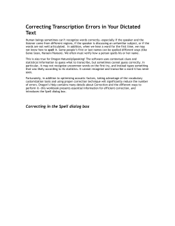 Correcting Transcription Errors in Your Dictated Text