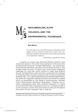 neoliberalism, slow violence, and the environmental picaresque
