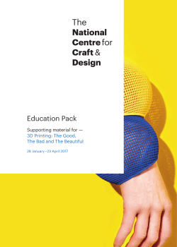 Education Pack - National Centre for Craft and Design