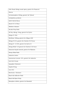 24hr Nasal Allergy nasal spray, generic for Nasacort Abreva