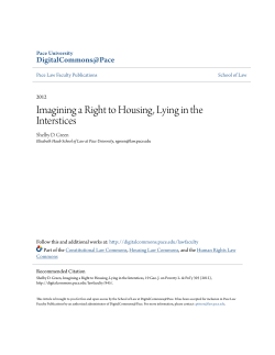 Imagining a Right to Housing, Lying in the Interstices