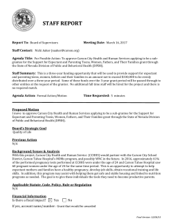 Staff Report - Carson City