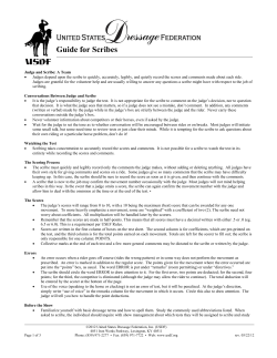 Guide for Scribes