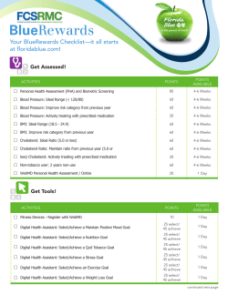 2017 Blue Reward Checklist