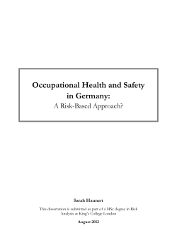 Occupational Health and Safety in Germany