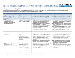 Science and Engineering Practices Progressions