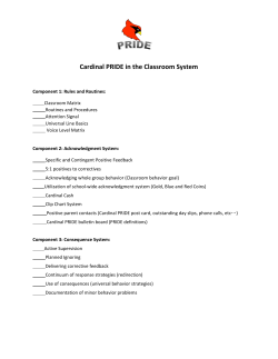 Cardinal PRIDE in the Classroom System